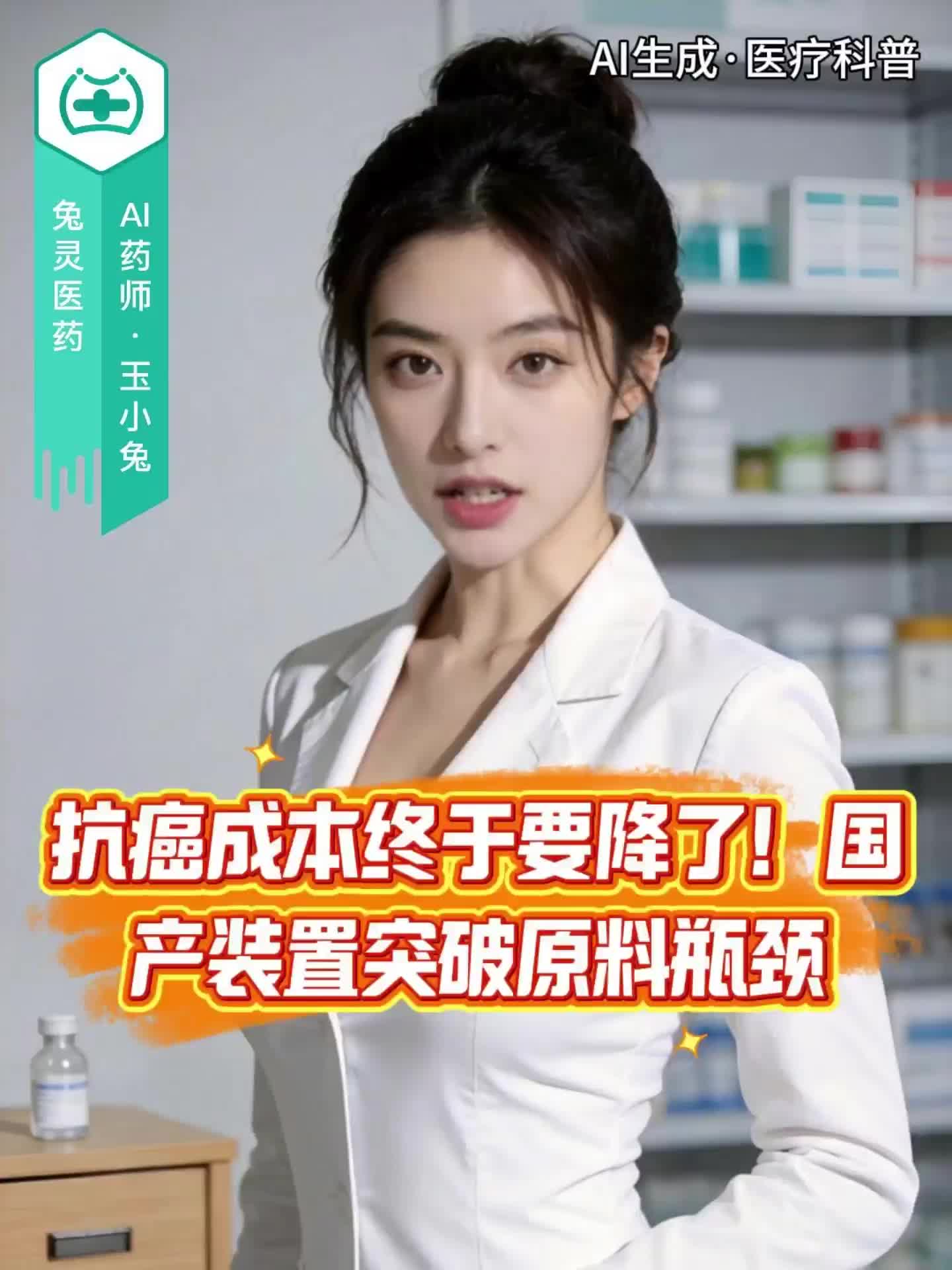 抗癌成本终于要降了！国产装置突破原料瓶颈